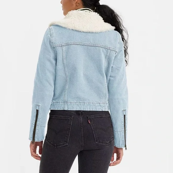 Levi’s Retro Sherpa Jean Jacket - Size XL - Picture 4 of 15